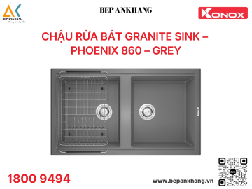 Chậu rửa bát Granite Sink Phoenix 860 – Grey